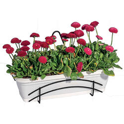 Support pour caissettes à fleurs balcon Mini avec caissette à fleurs Anthracite32x12x9cm