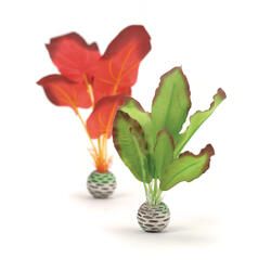 biOrb Set de plantes en soie petit vert &amp; rouge 11.5 x 3.2 x 25.6 cm