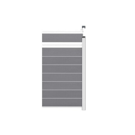 Profilo a innesto EASY-FENCE WPC, set di 4, grigio (2 set=1 recinzione)