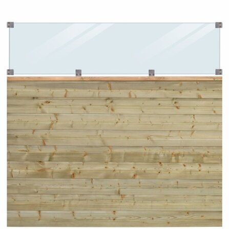 PLUS Plank Profil-Zauninkl. Glas 174x163cm