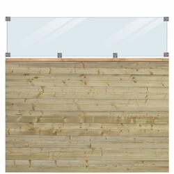 PLUS Plank Profil-Zauninkl. Glas 174x163cm