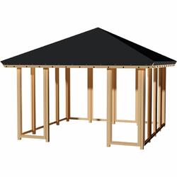 Pavillon mit Dachplane - KDImit Glaselementen ohne Schiebetür