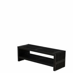 Rustik Trallebank Design 138x49x45cmm/Regal - farbgrundiert schwarz