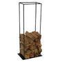 Etagère pour bois de cheminée avec plateau, graphite non démontable, 40 X 20 H 150