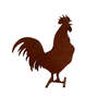 Elemento Deco Rooster, animali da fattoria in piedi