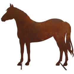 Dekoelement Pferd seitlich, stehend, Bauernhof Tiere, stehend
