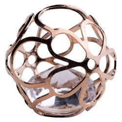 Brillante metallo forme palla fiore 