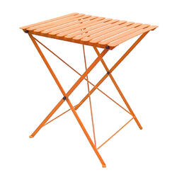 Table métal orange