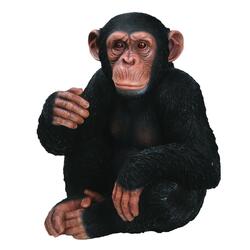 Dekofigur Schimpanse sitzend