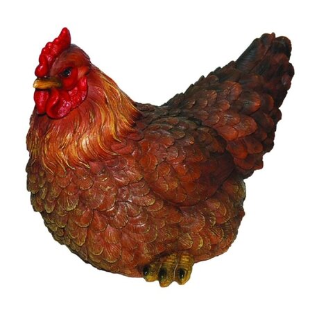 Figura decorativa gallina sdraiata