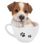 Figura Deco Jack Russell cucciolo in tazza