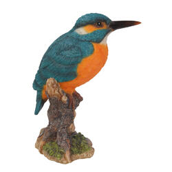 Figura decorativa Kingfisher su tronco d'albero