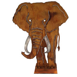 Elément décoratif éléphant sur plaque
