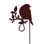 Élément décoratif Oiseau sur branche avec tige à crochet