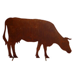 Figura decorativa mucca al pascolo
