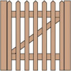 Cancello di recinzione verticale incl. cancelli.