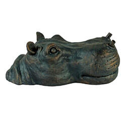 Gargouille hippopotame 15x11x28cm