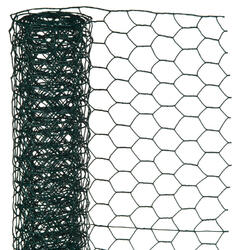 Grillage en fil de fer galvanisé plastifié (mailles hexagonales 25x25mm) 