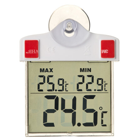 Digitales Thermometer mit Min.- Max.Anzeige - H 17 x 11 x 3.5 cm