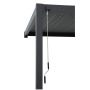 Alu/Stahl-Pavillon, schwarz 300x300cm Wandmontage