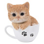 Dekofigur Kätzchen in Tasse assortiert
