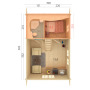 Maison en bois Santander 29,9 m2, 44mm